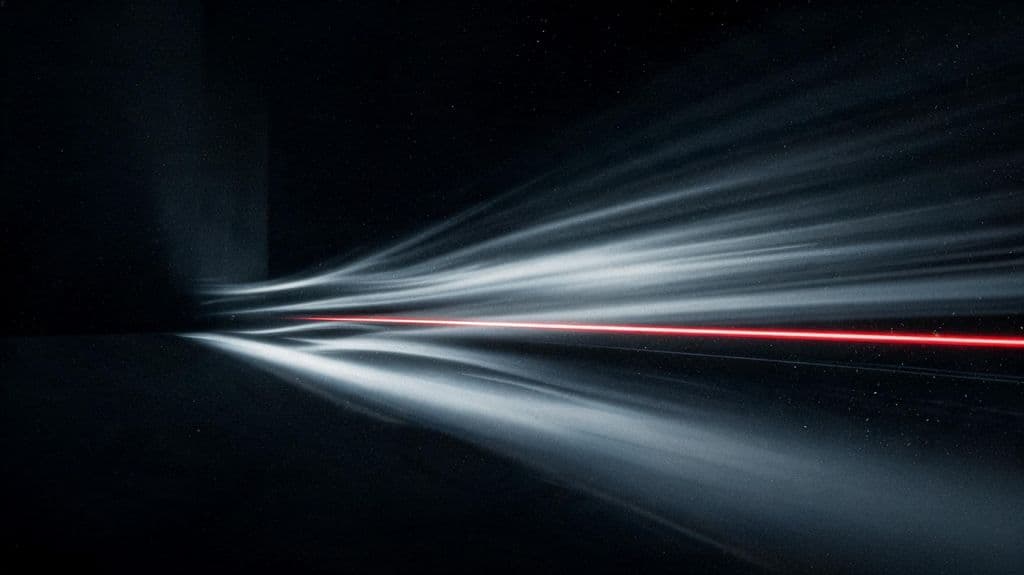 Abstrakte Lichtspur: Timing und Bewegung.